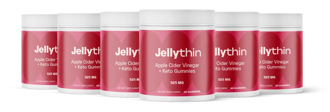 JellyThin 6-bottle best-value pack of apple cider vinegar keto gummies