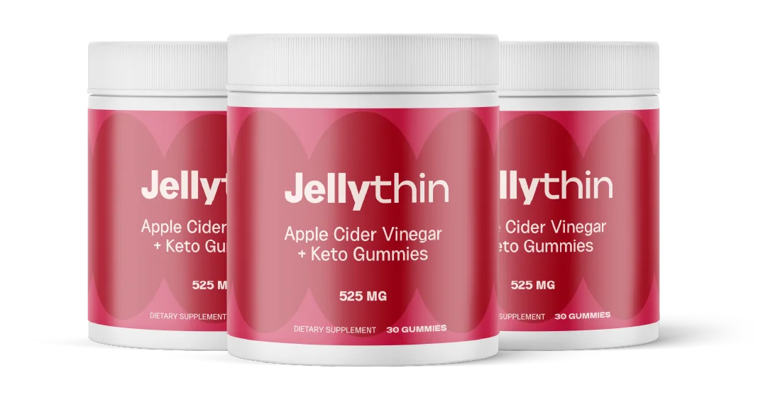 JellyThin 3-bottle pack of apple cider vinegar keto gummies